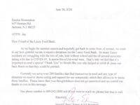 Letter Lacey Food Bank